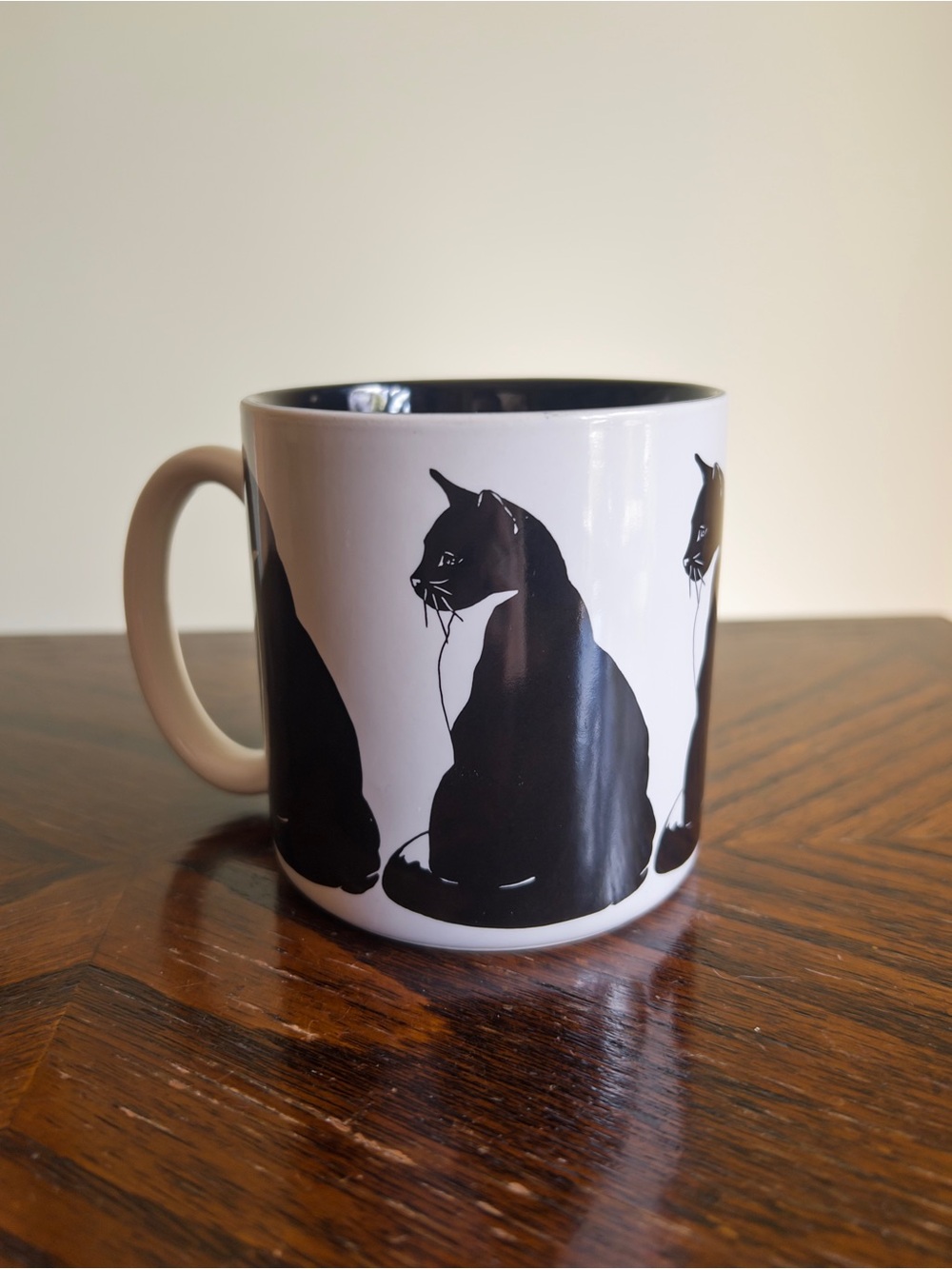 Vintage Tuxedo Cat Mug, Black and White Cat Coffee Tea Mug - Picture 2 of 9